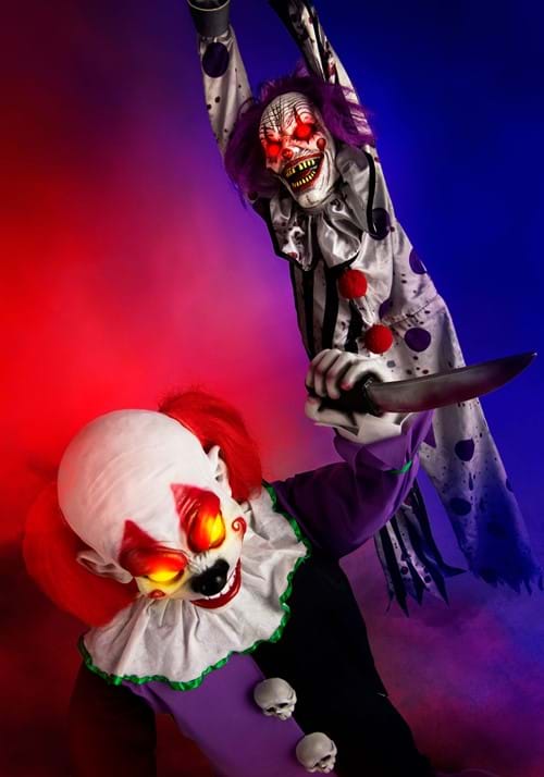4FT Little Killer Clown Animatronic Halloween Decoration - US 8589