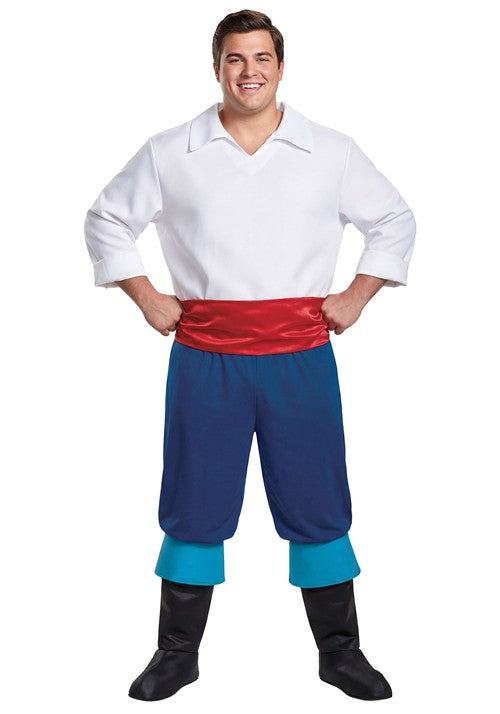 Plus Size Deluxe Little Mermaid Prince Eric Men's Costume - US 7749