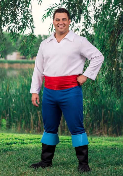 Plus Size Deluxe Little Mermaid Prince Eric Men's Costume - US 7749
