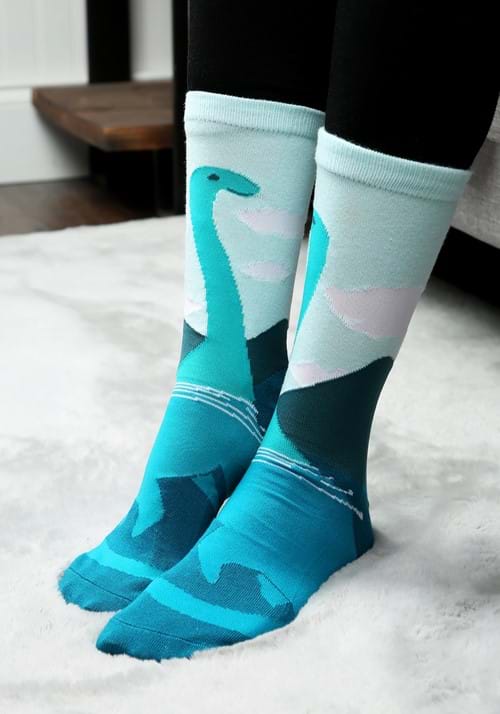Loch Ness Monster Socks for Adults - US 7397