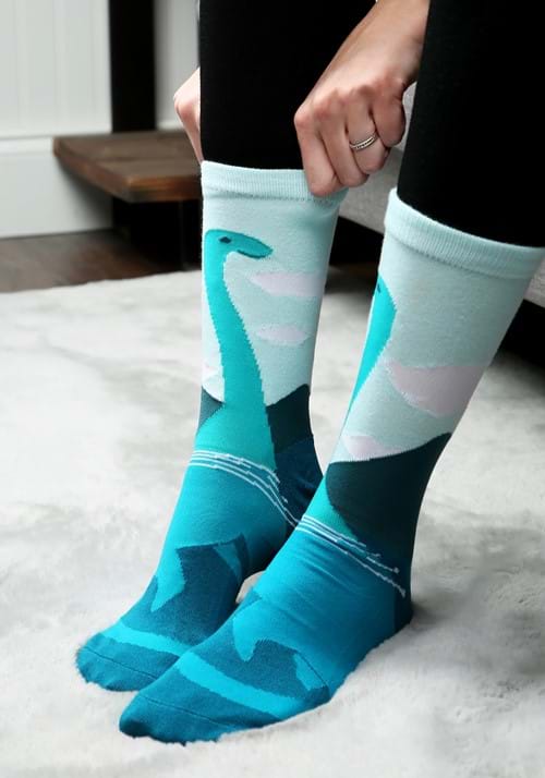 Loch Ness Monster Socks for Adults - US 7397