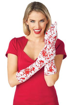 Women's Long Bloody Costume Gloves - US 8738