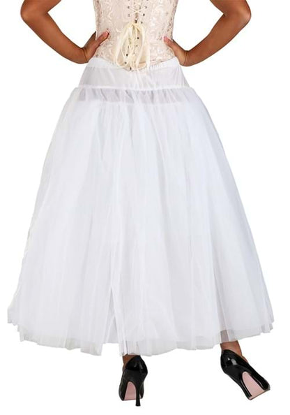 Deluxe Full Length Long White Petticoat - US 6025