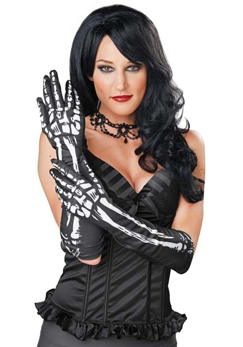 Long Skeleton Gloves Set - US 6463