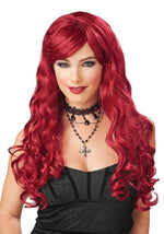 Long Red Wavy Women's Wig - US 6395