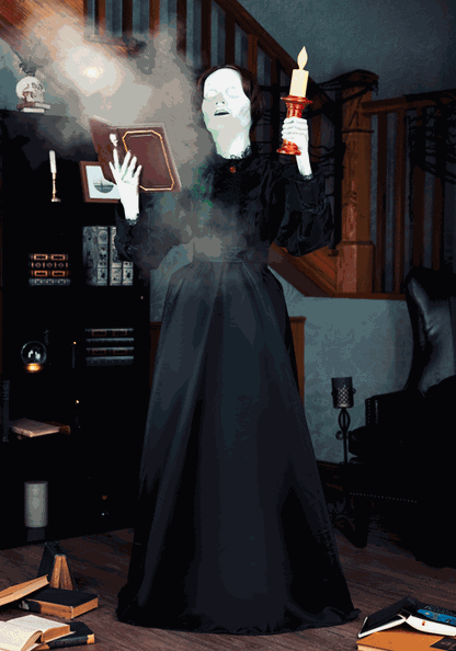 5.7FT Lorelai the Ghostly Librarian Animatronic Decoration - US 8612