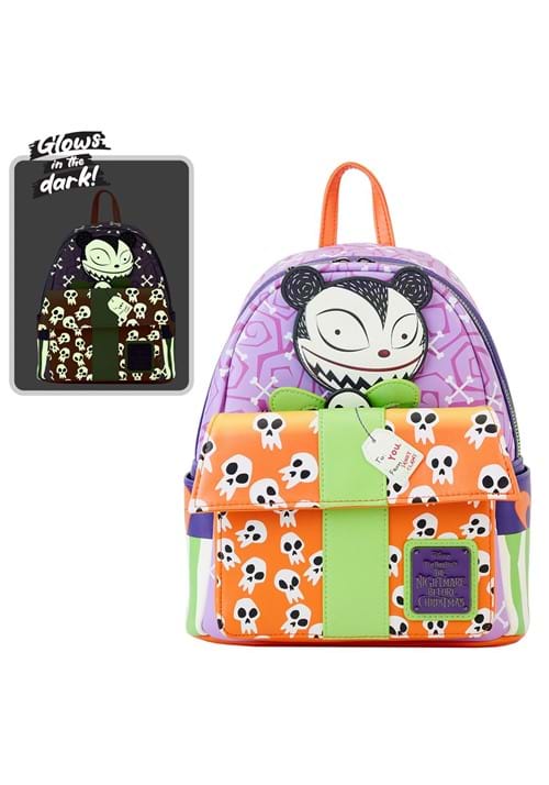 Loungefly Disney Nightmare Before Christmas Scary Teddy Present Glow Mini Backpack - US 9772