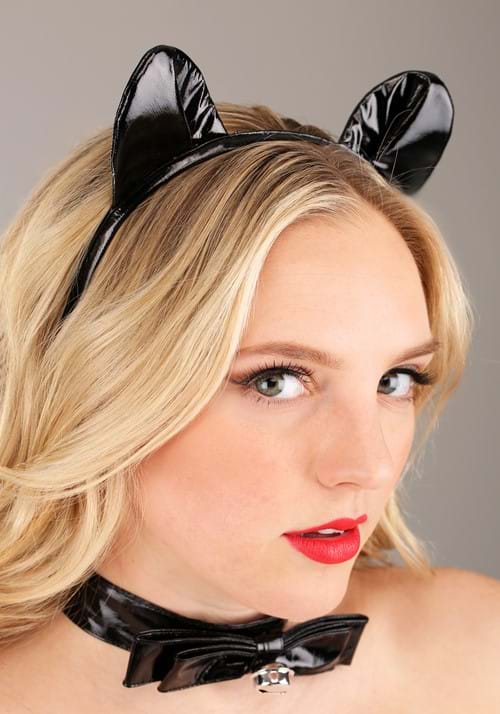 Adult Luxe Latex Black Cat Costume Accessory Kit - US 4364