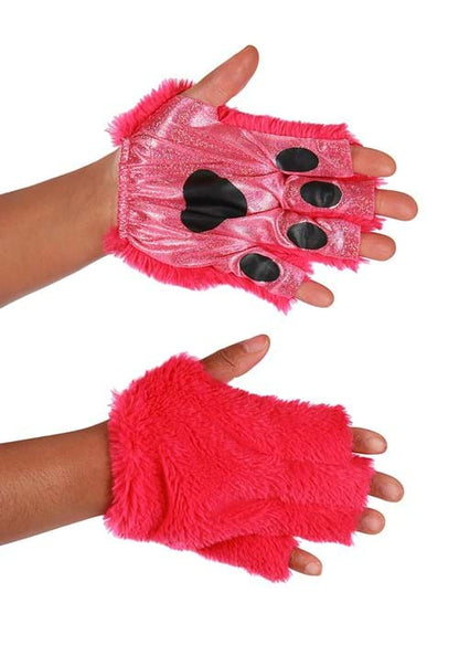 Fingerless Magenta Anime Cat Paws - US 7618