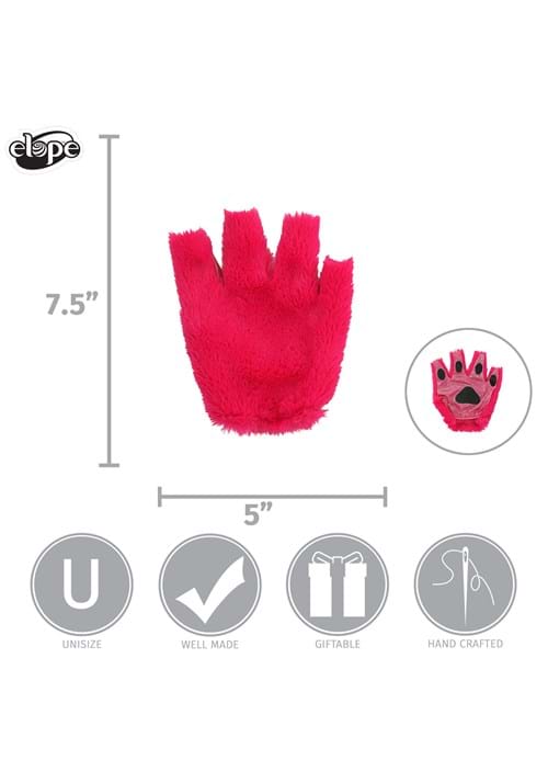 Fingerless Magenta Anime Cat Paws - US 7618