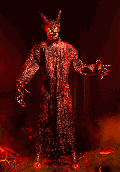 7.25FT Magmoor the Lava Demon Animated Halloween Decoration - US 6499