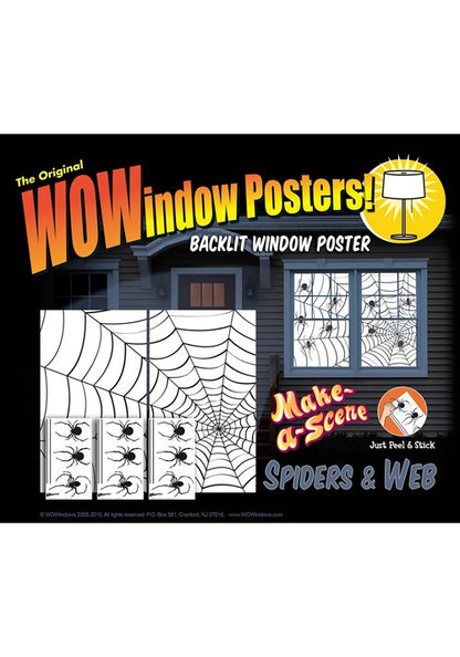 Make a Scene Spider Stickers & Webs Halloween Decoration - US 7569