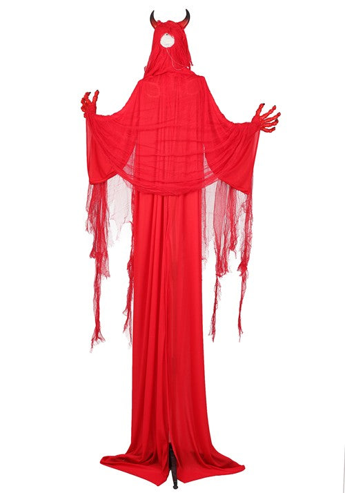7FT Malakar the Crimson Animatronic Demon Decoration - Scream Saver - US 9458