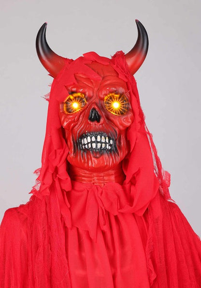 7FT Malakar the Crimson Animatronic Demon Decoration - Scream Saver - US 9458