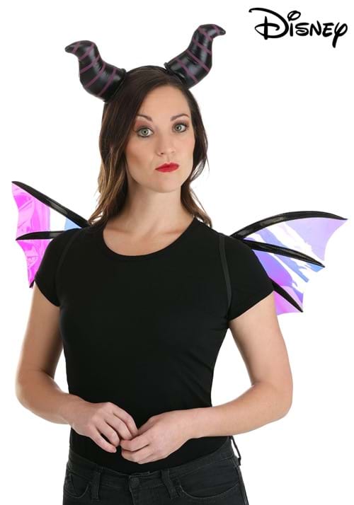 Maleficent Dragon Horns Headband & Wings Accessory Kit - US 4556