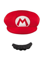Adult Super Mario Bros. Mario Hat and Mustache Costume Accessory Kit - US 4346