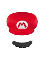 Kid's Super Mario Bros Mario Costume Hat and Mustache Accessory Kit - US 3844