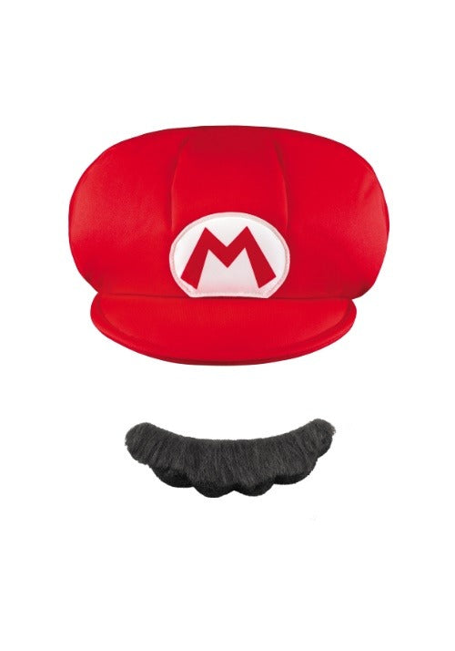 Kid's Super Mario Bros Mario Costume Hat and Mustache Accessory Kit - US 3844