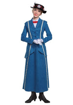 Women's Mary Poppins Blue Coat Costume - US 8101