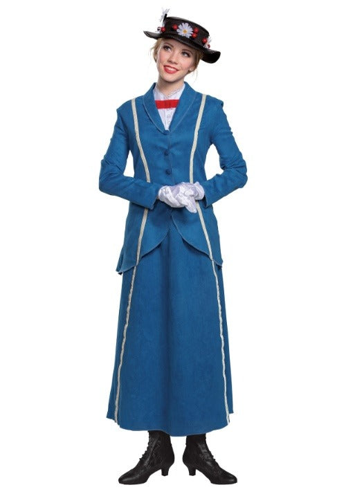 Women's Mary Poppins Blue Coat Costume - US 8101