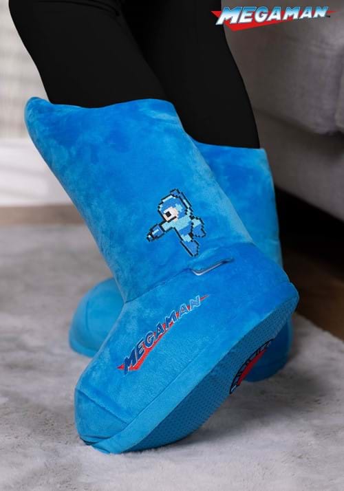 Adult Mega Man Costume Slippers - US 9522