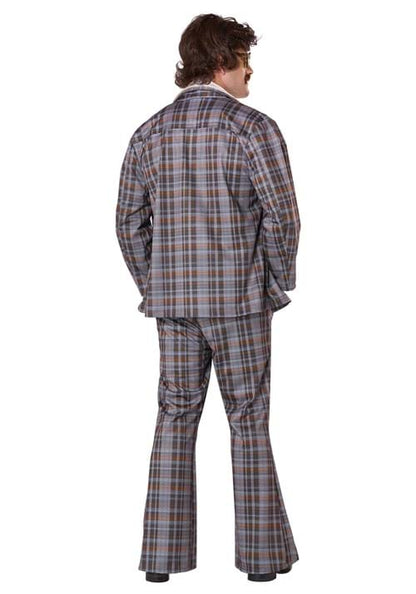 Men's 3 Piece 70's Plaid Leisure Suit Costume - US 5869