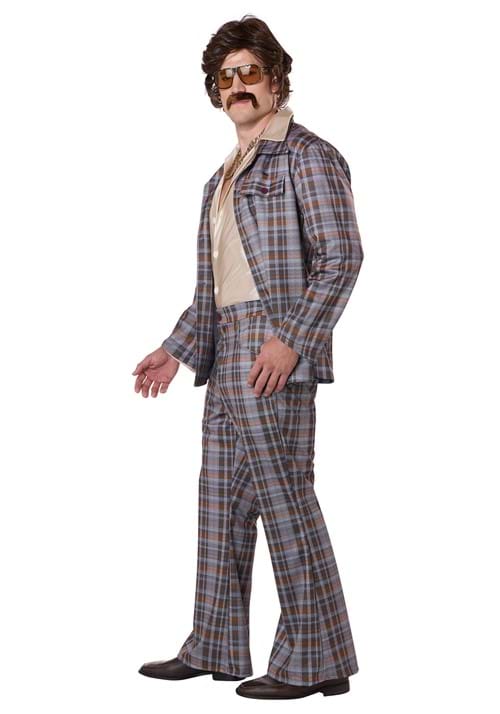 Men's 3 Piece 70's Plaid Leisure Suit Costume - US 5869