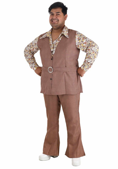 Plus Size '70s Vest Costume for Men - US 6427