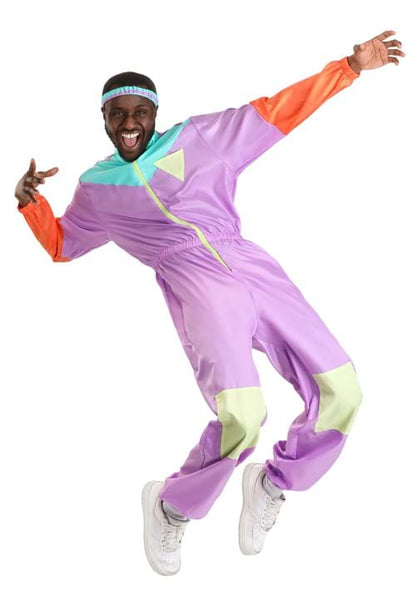 80's Purple Tracksuit Costume for Men - US 0862