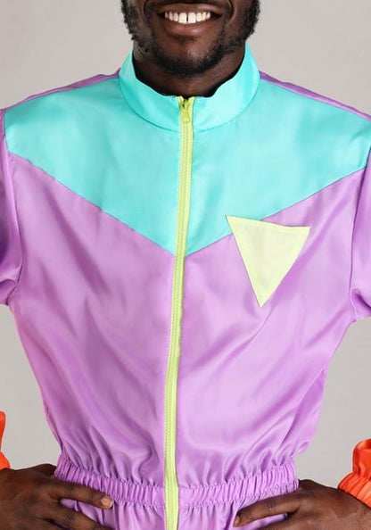 80's Purple Tracksuit Costume for Men - US 0862