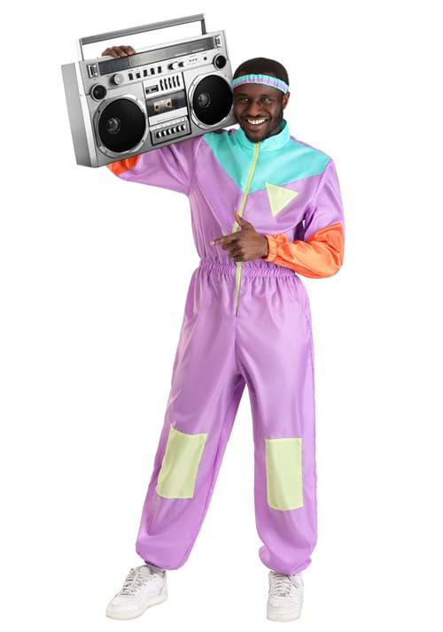 80's Purple Tracksuit Costume for Men - US 0862