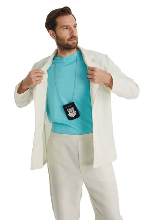 Men's 80's White Miami Cop Costume Suit - US 4413