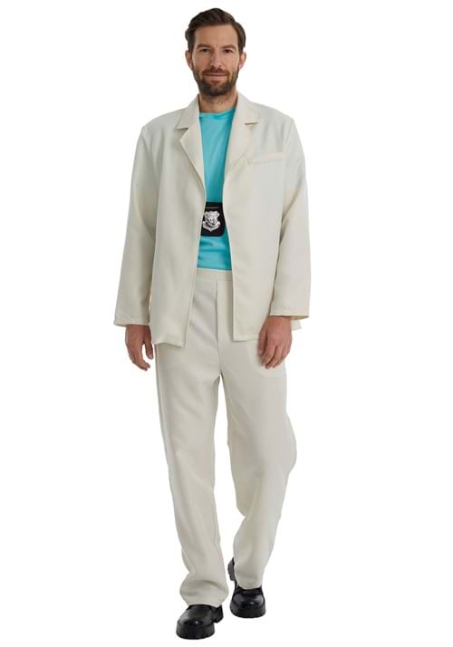Men's 80's White Miami Cop Costume Suit - US 4413
