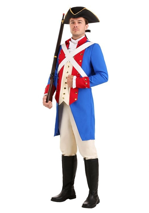 Men's Blue American Revolution Soldier Costume - US 1076