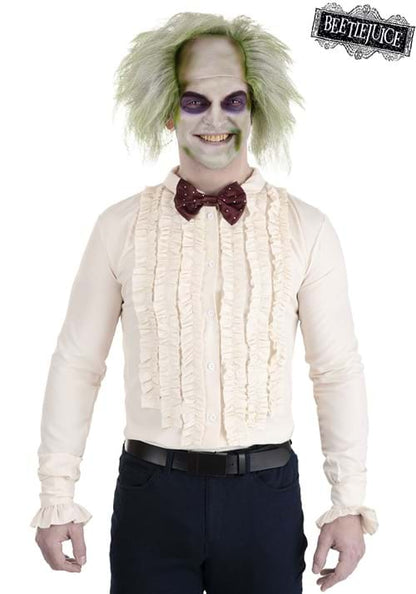 Men's Beetlejuice Wedding Suit Shirt and Bow Tie - US 6760
