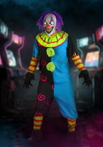 Men's Black Light Scary Premium Clown Costume - US 0759