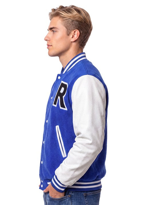Men's Letterman Blue Jacket Costume - US 6958