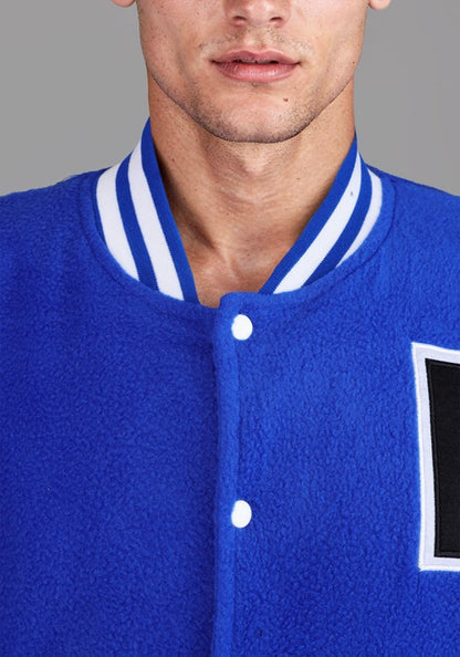 Men's Letterman Blue Jacket Costume - US 6958
