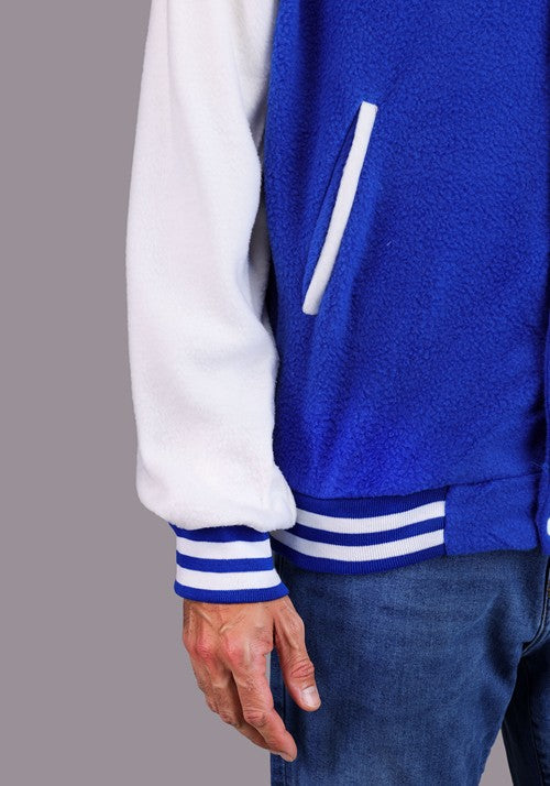 Men's Letterman Blue Jacket Costume - US 6958