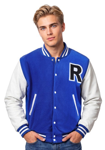 Men's Letterman Blue Jacket Costume - US 6958