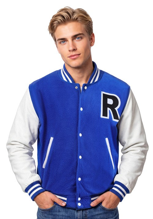 Men's Letterman Blue Jacket Costume - US 6958