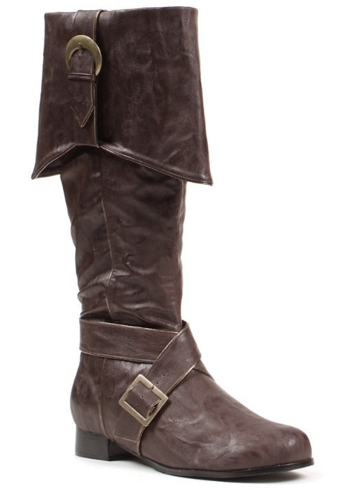 Brown Buckle Men's Pirate Boots - US 6936