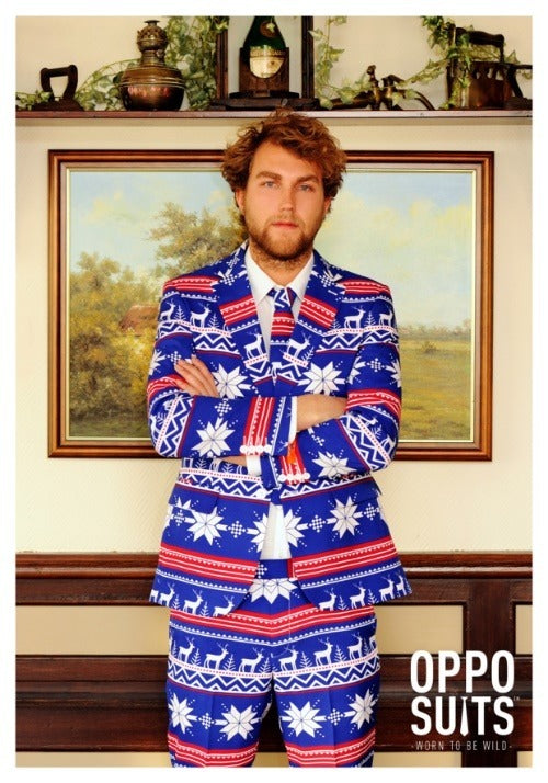 Men's OppoSuits Ugly Christmas Sweater Costume Suit - US 0675
