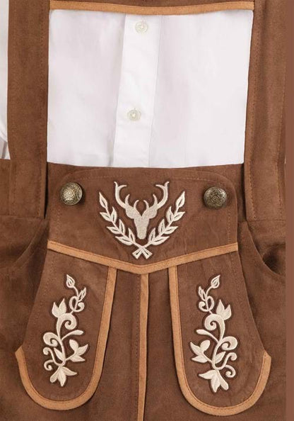Brown Lederhosen Oktoberfest Costume for Men - US 5037