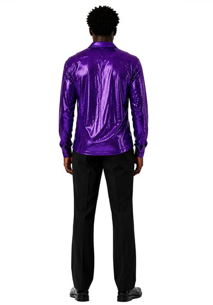 Men's Dance Fever Purple Costume - US 9296
