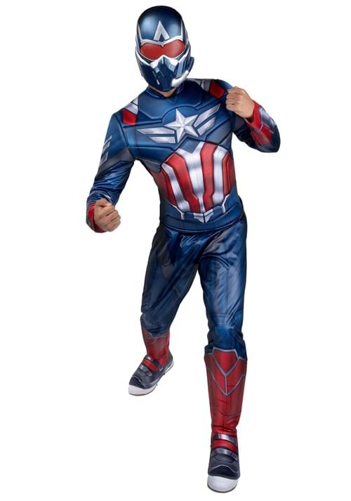 Men's Deluxe Captain America Sam Wilson Costume - US 9171
