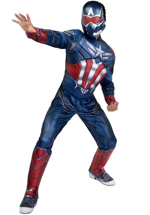 Men's Deluxe Captain America Sam Wilson Costume - US 9171