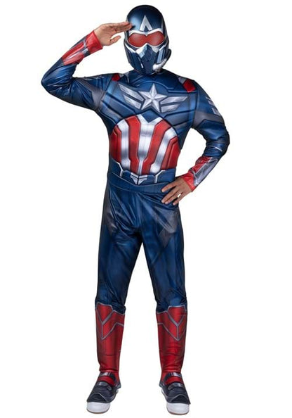 Men's Deluxe Captain America Sam Wilson Costume - US 9171