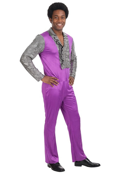Men's Disco Costume Jumpsuit - US 8081