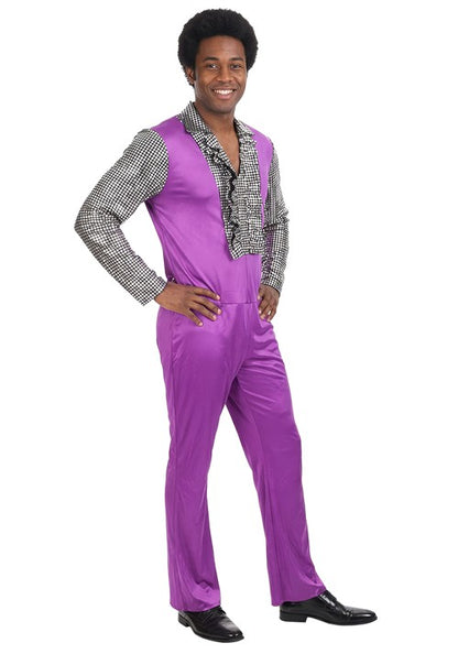 Men's Disco Costume Jumpsuit - US 8081